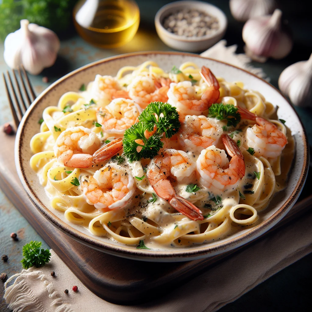 باستا بالجمبري والصوص الأبيض أكلة سهلة ومميزة