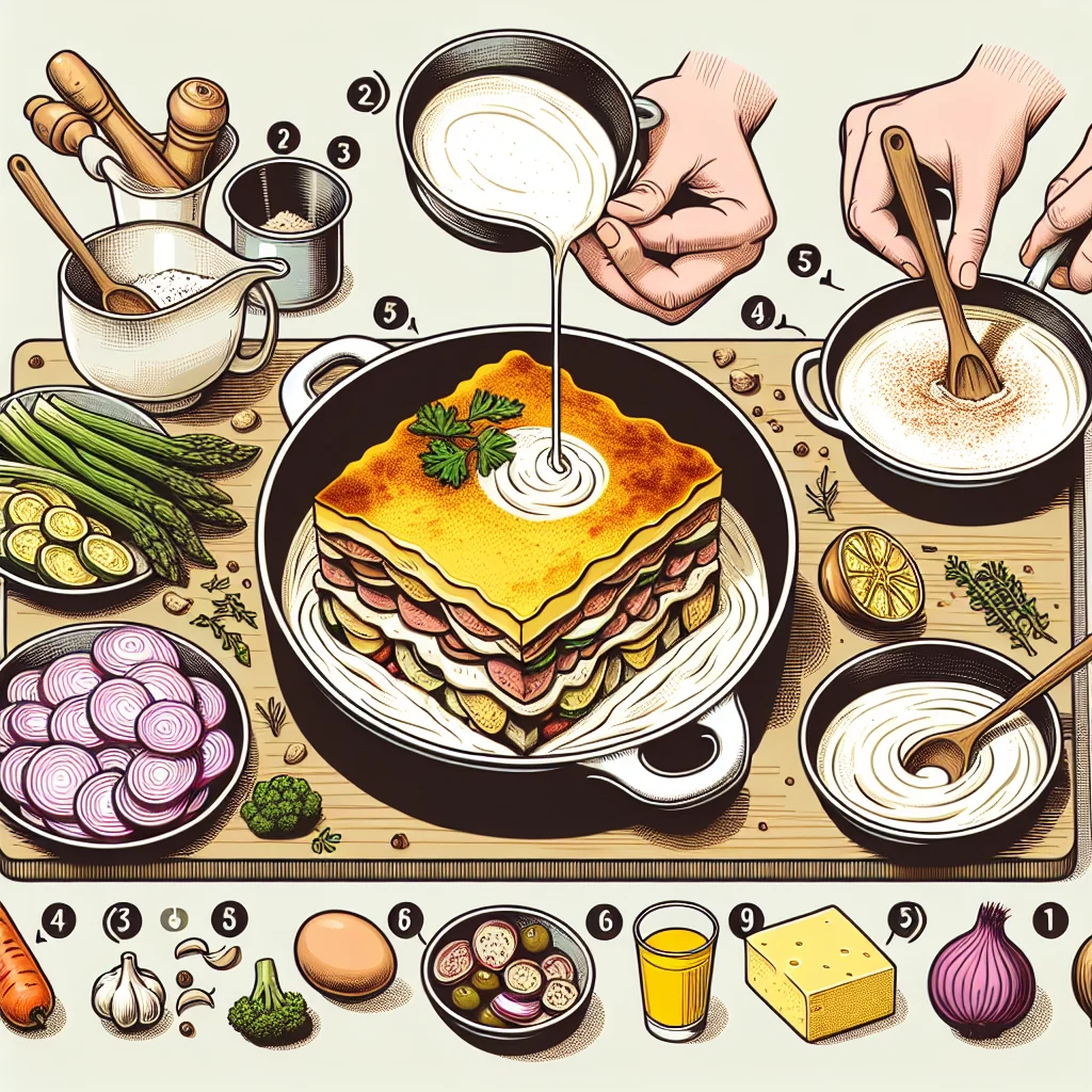 طريقة عمل المسقعة بالبشاميل خطوة بخطوة