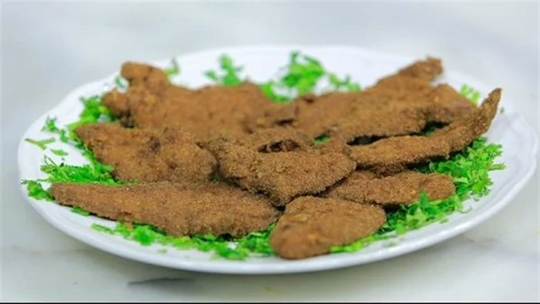 كبدة مقلية بطبقة من الردة