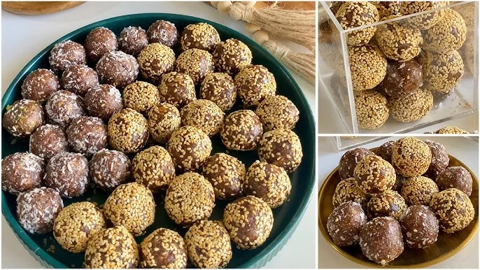 كرات الطاقة بالعجوة للوجبات المدرسية