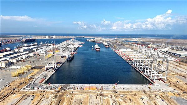 أحدث منظور جوي لمحطة حاويات تحيا مصر 1 في ميناء دمياط