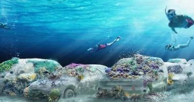 سيارات خرسانية تتحول إلى شعاب مرجانية في حديقة تحت الماء في ميامي