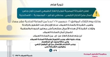 ملء الخزان. تاون جاس يطمئن سكان الإسكندرية: لا تنزعجوا من الغاز