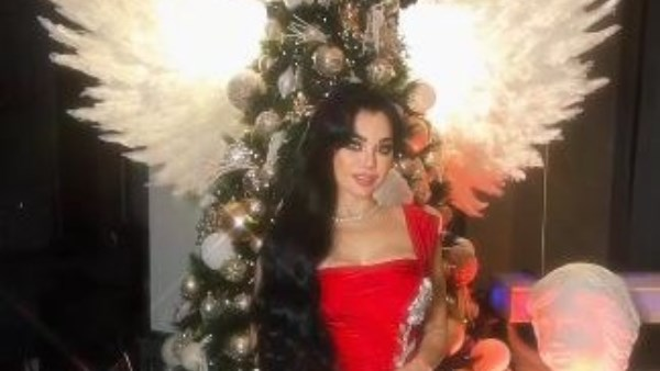 هيفاء وهبي تستقبل الكريسماس بفستان قصير