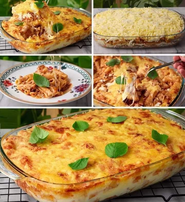 غارق في الموتزاريلا: مكرونة بالبشاميل بطعم تحفة