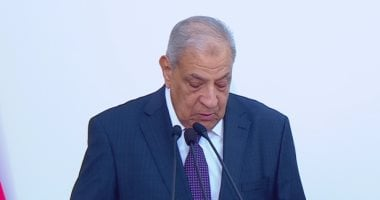 إبراهيم محلب يلقى كلمة في افتتاح المستشفى الجامعى بجامعة الجيزة الجديدة