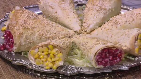 طريقة عمل أقماع التورتيلا بحشوة الدجاج والفطر