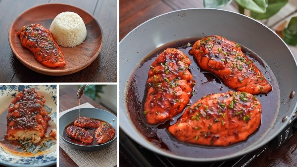 دجاج مشوي بالصلصة في الطاسة بسهولة