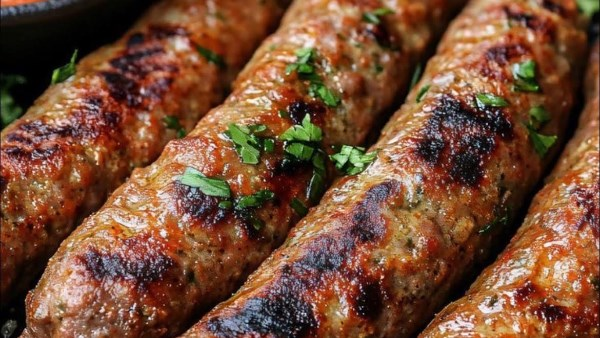 كفتة مشوية بصلصة دقوس وطحينة