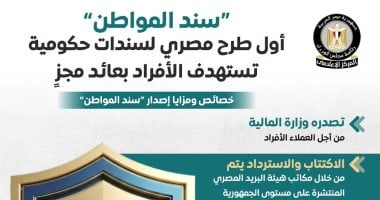 الحكومة تطلق سند المواطن كأول طرح لسندات حكومية للأفراد بعائد مجز