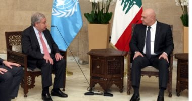 غوتيريش: ندعو لوقف النار في لبنان خلال اجتماعه مع عون